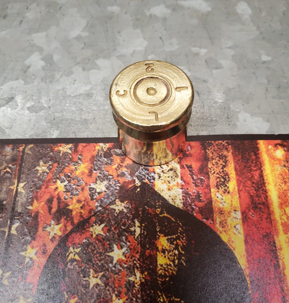 50 caliber Brass magnet holding card