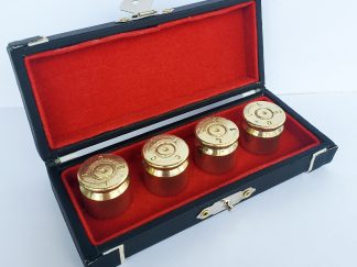 Set of 4 volume and tone guitar knobs made of recycled 50 caliber casing