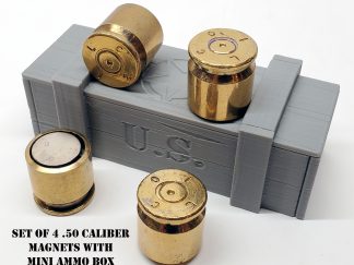 Set 4 Bullet brass magnets made with recycled casing of 50 BMG caliber