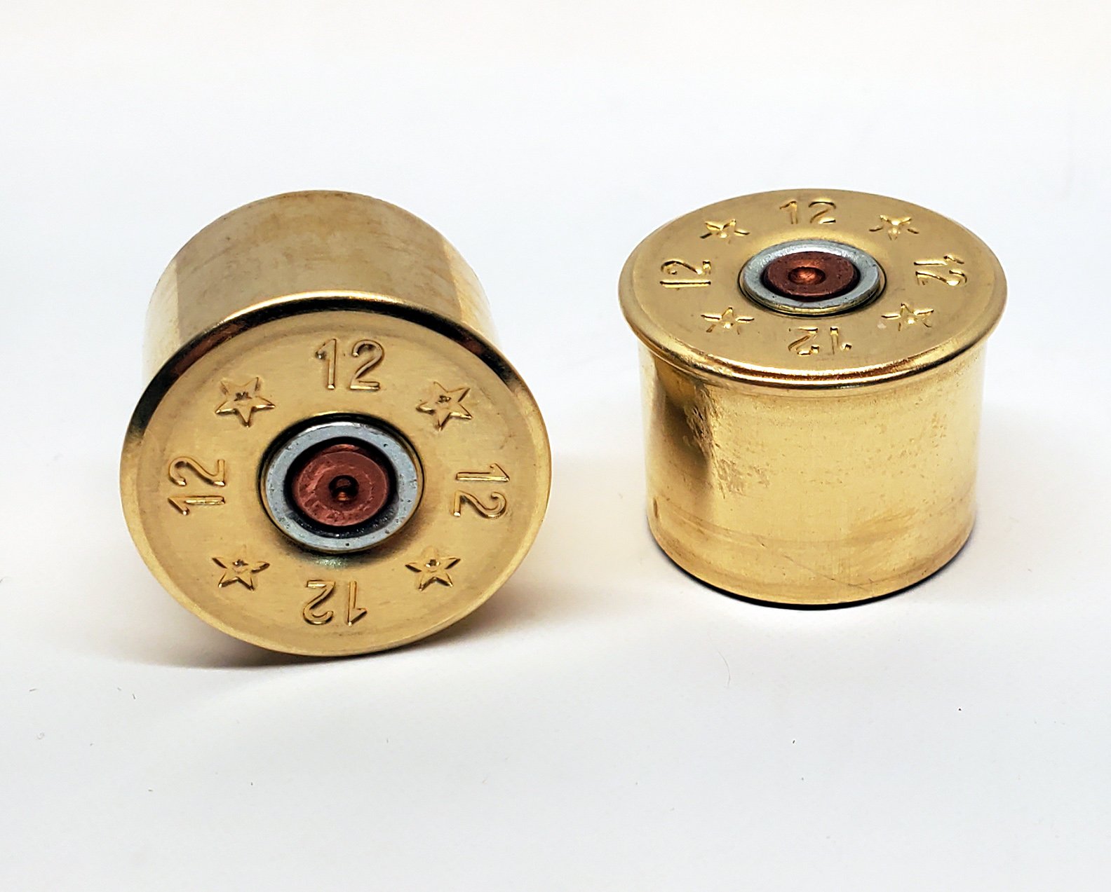 Upcycled 12 Gauge Shotgun Brass Guitar Knobs for Split Shaft Pot Stems - Image 3