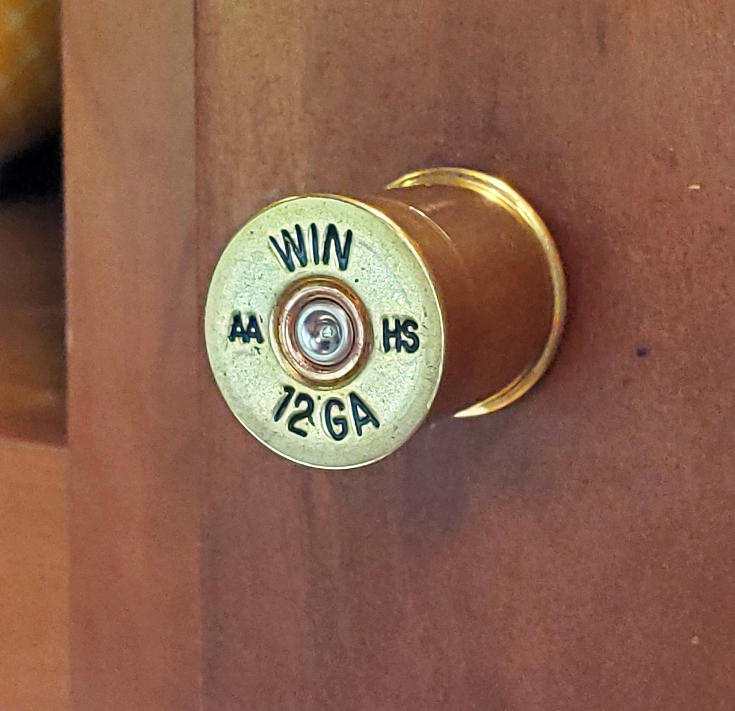 Rustic Drawer Pulls or Cabinet Door Knobs Made with 12 Gauge Shot Gun Shell - Image 2